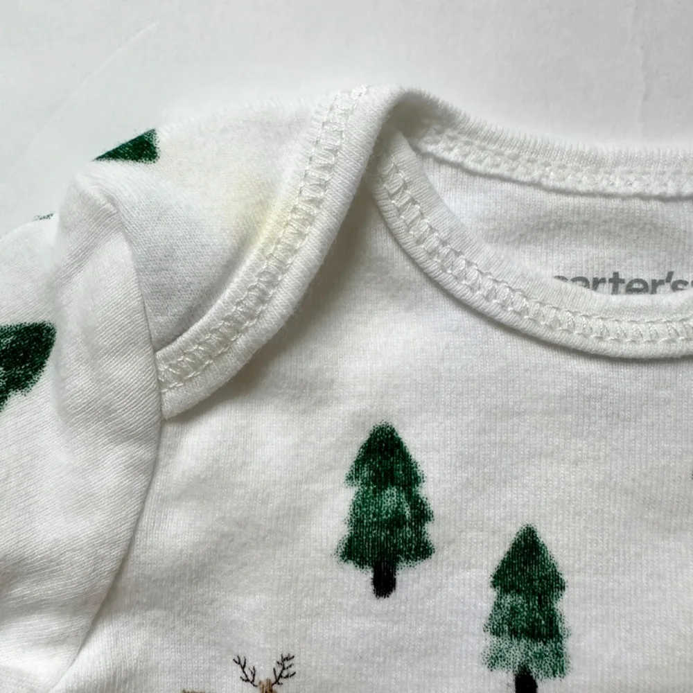 Carter's Christmas Long Sleeve Onesies Bundle 4 Winter Size 3M